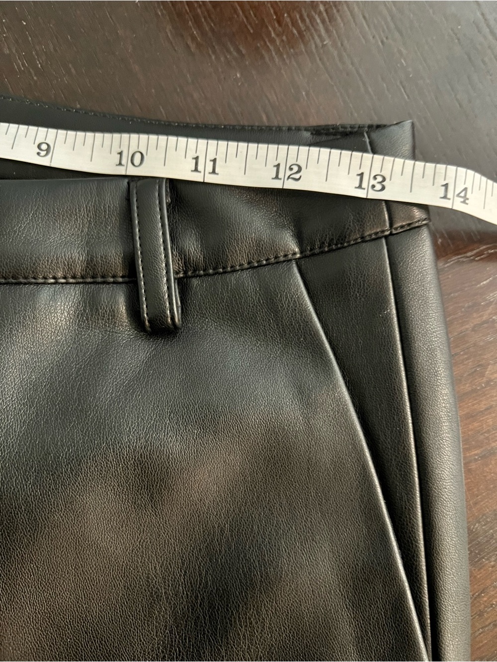 SER.O.YA Ronja Vegan Leather Trouser Black Flare Pants 4621-14 Size 2 NWT - Picture 4 of 16